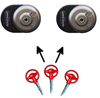 COPPIA 2 LUCCHETTI FURGONE BLOCCAPORTA ANTIFURTO SICUREZZA VANO DI CARICO XVAN BLOCK SHAFT CHIUSURA AUTOMATICA O MANUALE Nero