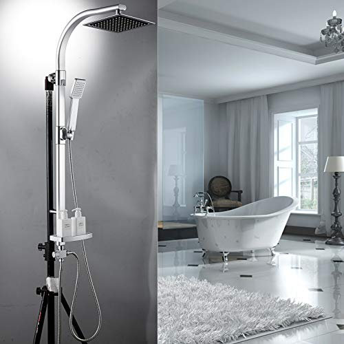 Chrom Duschsystem Duschset Regendusche Duscharmatur Duschsäule inkl. Handbrause Modern Design Badezimmer Duschsystem