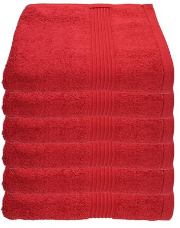 Julie Julsen 6er Pack Handtuch 29 Farben erhältlich weich und saugstark 500gsm Öko Tex Bordeaux 50 x 100 cm B-Ware
