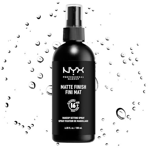 NYX Professional Makeup Spray Fixateur Setting Spray Dewy Finish, Spray de Finition, Tenue Longue Durée, Fini Satiné, Formule Vegan, Format Maxi 180ml, Modèle : Matte