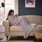 Silentnight Snugsie Wearable Blanket - Soft Teddy Fleece Blanket with Sleeves - 2-in-1 Sleeved blanket and Cushion - Supersized with Foot Pocket