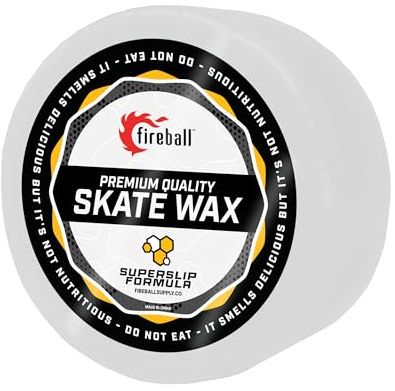 Fireball SuperSlip Pro Skateboard Wax for Rails - USA Designed Skate Curb Wax for Scooters Aggressive Inline and Skateboards - Custom Formula Professional Skate Wax (White)