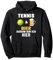 Tennis und Bier darum bin ich hier Tennis Sprüche Pullover Hoodie