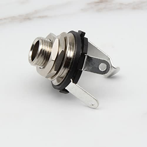FLEOR Electric Guitar Jack 6.35mm 1/4 Mono Jack Copper Input/Output Socket with Nut Washer