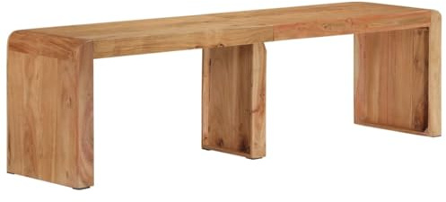 vidaXL Banco de Madera Maciza de Acacia 160x38x45 cm, banca, Banco de Comedor, Banco de Madera, Banco de Entrada, Banco de salón