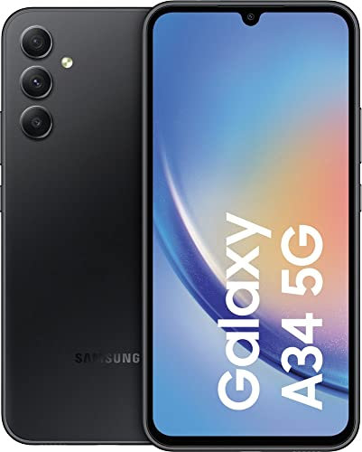 Samsung Galaxy A34 5G 128GB Black Unlocked (Renewed)