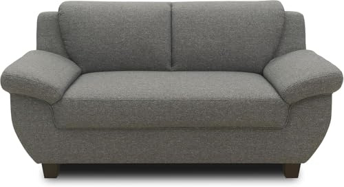 DOMO. collection Sofá Panama de 2 plazas, sofá de 2 plazas, sofá 3-2-1, 91 x 159 x 80 cm (Ancho x Profundidad x Alto), Gris Oscuro