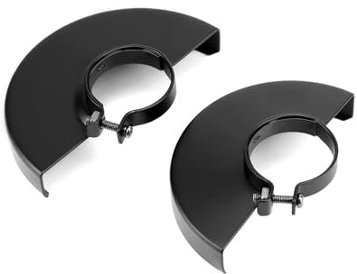 QWORK® 2 Pieces Black Metal Wheel Guard, Grinder Wheel Guard for 125 115 Angle Grinder, Inner Hole 42mm