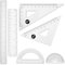 6 Stück Lineal Set Transparentes Klassenzimmer Kunststofflineal Lineal 15 cm 30 cm 2 Protractor Winkelmesser Schule 2 Geodreieck Set Schulbedarf Geometrie Set Zeichenwerkzeuge Grundschule