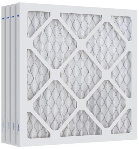 VTONCE Luftfilter 35,6 x 35,6 x 2,5 cm, MERV 8 Staubschutz, MPR 600, Ofenlüftungsfilter – Tatsächliche Größe: 34,9 x 34,9 x 1,9 cm HVAC, AC Ofenfilter-Ersatz-Set (4 Stück), hält die Luft frisch