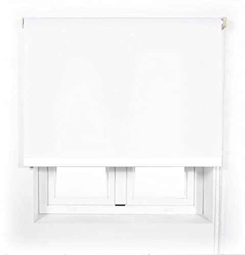 Acomoda Textil - Estor Translucido Liso de Fácil Instalación. Persiana Enrollable para Ventanas y Puertas. (Blanco, 60x180 cm)