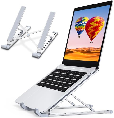 Aclekk Laptop-Ständer, 9 verstellbare Ebenen, Kühler aus Aluminium, belüftet, kompatibel mit Lenovo, MacBook, Dell, anderen Laptops Tablets 10 bis 15,6 Zoll