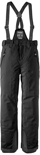 killtec Mädchen Skihose mit abzippbarem Latz und Kantenschutz Girls Skihose 242, schwarz, 176, 43402-000