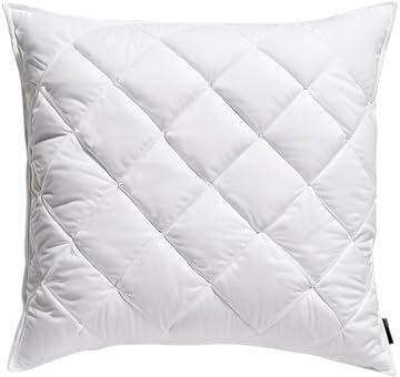 Leonado Vicenti Steppdecke und Kissen Gesteppt Weiß Bettdecke in Allen Größen Weich Atmungsaktiv Bettwaren Sommerdecke, 80x80 cm Steppkissen