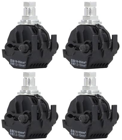 5 PCS Insulation Piercing Connector, 1KV No Peeling Piercing Clamp, High Low Voltage Cable Splitter Without Break Wire Insulation Puncture Wire Clamp for Road Lighting, Industrial Power (JJC-2)