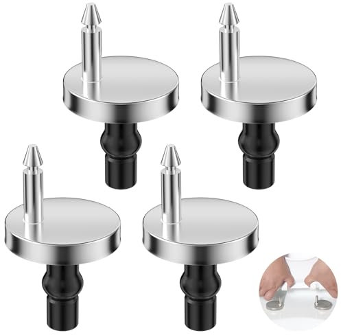Lixiluxia 4 Stück WC Sitz Befestigung, Toilettensitz Befestigung, WC Sitz Scharniere Ersatzteile, Toilettendeckel Halterung, Zubehör für Toilettensitze, Klodeckel Befestigungsset für WC-Reparaturen