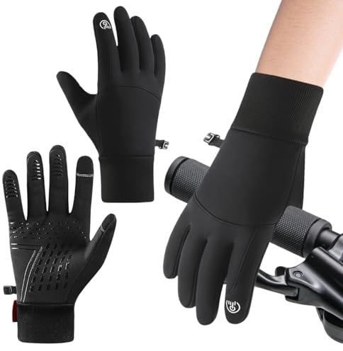 FQQF Fahrradhandschuhe,Fahrrad Handschuh Herren,Touch-Screen,Winddichte Laufhandschuhe rutschfeste,Reiten,Fahrradhandschuhe für Männer und Frauen,rutschfest,Handumfang 18~22 cm