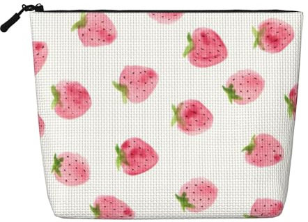 Palm Tree Fake Hemp Makeup Bag Faux Hemp Makeup Travel Bag Cosmetic Bag for Women and Girls