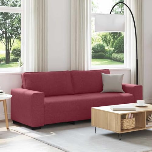 Gecheer Vinröd 3-sits soffa 180 cm tyg, soffa för vardagsrum, vadderad soffa, modern soffa, 2-sits/3-sits soffa, soffa bäddsoffa, modernt vardagsrum, P4105179