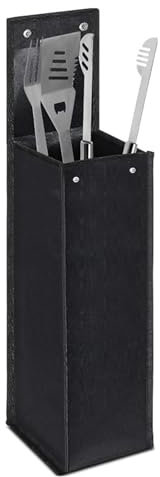 Noir 15,23x15,23x50 Cm Tissu Oxford Sac De Rangement pour Outils Barbecue Sac De Rangement pour Accessoires De Barbecue Pochette De Support De Matériel pour Barbecues Portable Pliable