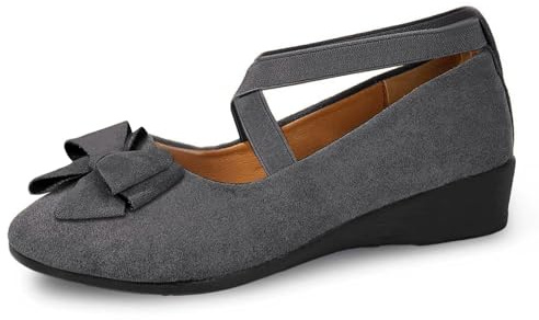 Generisch 2026 Couleur Unie Sangle Élastique Chaussures Décontractées Un Pied Étrier Chaussures Confortables Chaussures Femmes Classique Nylon, gris, 37 EU