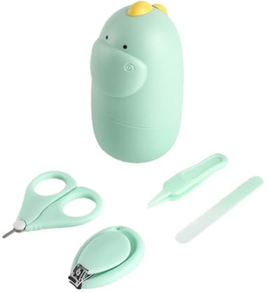 FUNNETOYU Kit de Cuidado de Uñas para Bebés con Cortaúñas Tijeras para Uñas Infantiles Estuche de Dibujos Animados Seguro para Recién Nacidos y Uso Diario Color Aleatorio Color Aleatorio