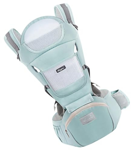 WEKAMOS Mochila Portabebés Ergonómica con de Cadera Ajustable para Recién Nacidos Meses Algodón Transpirable y Cómodo para Llevar Niña Frente y Espalda Antideslizante