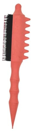 Sharplace Teasing Hair Brush Pettine per Capelli Spazzola per Capelli Lunghi Pettine per Capelli Ricci Strumento Styling in Setole Manico Ergonomico Adatto per, Arancione Rosso