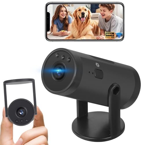Genérico Mini Camara Oculta 1080P HD WiFi Camaras de Vigilancia sin Cables Camara Seguridad Vigilancia Cámara,con Batería de 12h,para Ver En El Movil Interior CAM con Detección de Movimiento