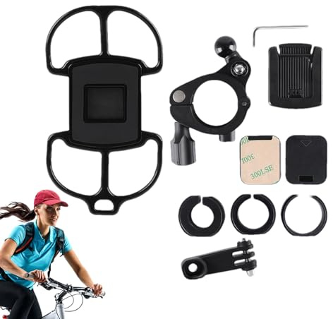 Supporto per smartphone da bicicletta, universale, regolabile, per bicicletta, viaggi, videotelefonia, navigazione, registrazione video in streaming