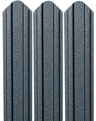 Romexpres - Recinzione metallica con 10 pali metallici, marrone, grigio, nero (200 cm, grigio)