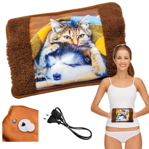 Powersell - Electric Hot Water Bottle | Plush Lining for Softness | Long-Lasting Heat up to 5 Hours | Easy Electric Charging | Suitable for Winter Use, Plush Toy