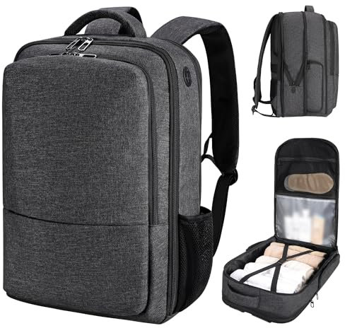 BERTASCHE Business Rucksack Herren, 40L Reiserucksack mit schuhfach, 15,6 Zoll Laptop rucksack, Erweiterbar Handgepäck Rucksack Flugzeug wasserdichtTravel Rucksack für Weekender