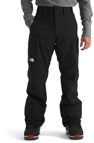The North Face Men's Freedom Pant - Waterproof, Non-Insulated Snow Pants for Ski & Snowboard, Cargo Pockets, Ankle Gaiters, TNF Black-NPF, XX-Large Short