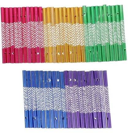 INOOMP 50Pcs Aluminum Wind Chime Tubes 3.15 Inch Hollow Metal Pipes for Diy Crafts Garden Window Decoration
