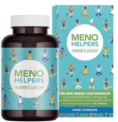 MENO HELPERS® NIMM'S LEICHT – Wechseljahre Kapseln für Frauen mit Mönchspfeffer, Melisse, Fenchel, Vitamin D3, B6 & B2 – pflanzlich, hormonfrei & vegan