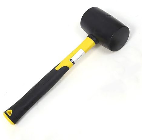 BJDSI 250g di Martello Gomma,Buona Elasticità, Rinforzato, Manico in Plastica Antivibrante.