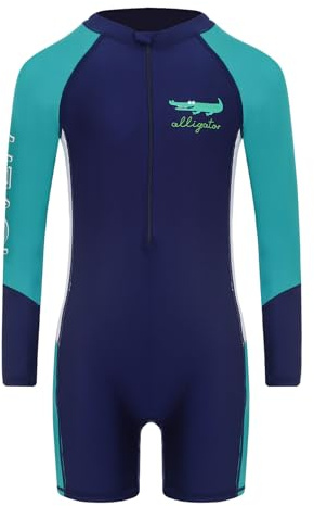 Loodgao Rashguard Costume da Bagno Anti UV Bambini Ragazzo Tuta da Spiaggia Piscina Sport Acquatico Bodysuit Nuoto Surf Verde 13-14 Anni