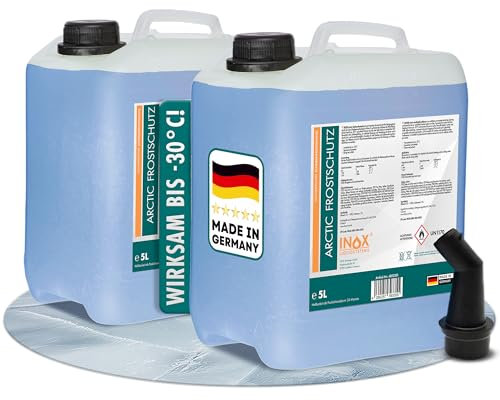 INOX® 2 x 5L Arctic Scheibenfrostschutz Konzentrat bis -30°C - Auto Frostschutzmittel Scheibenwaschanlage - Scheibenwischwasser schlierenfrei