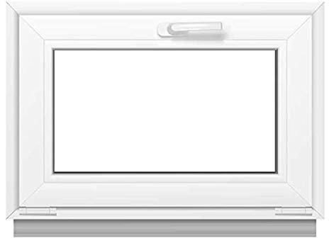 Komforta - Finestra in plastica di alta qualità, colore bianco, larghezza 800 x altezza 600 mm, larghezza 80 x altezza 60 cm, con 2 vetrate