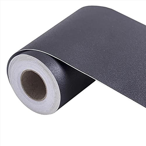 Dostear TapetenbordüRe Selbstklebende BordüRe Wand Wohnzimmer Tapeten Fliesenaufkleber Bad Dekoband Selbstklebend Schwarz matt 15 X 500cm