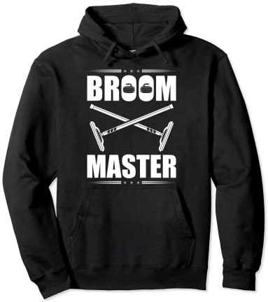 Funny Curling Sport, Curling Broom Pullover Hoodie