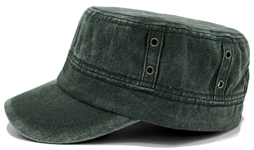 Van Der Rich ® - Cap Vintage Army Military Cap Gewaschener 100% Baumwolle - Dammen-Herren (Khaki, One Size)