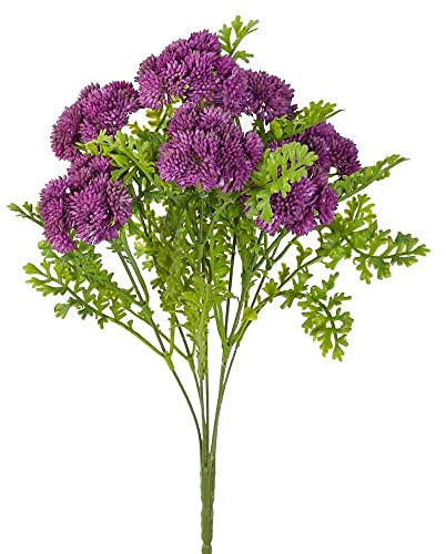 Factory Direct Craft Artificial Purple Sedum Bouquet for Home or Special Event Arrangements - 16 L…