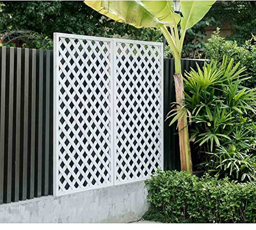 Garten Dekorative Zäune, Balkon Dekorative Trennwand Freistehender Außenteiler Wandmontierter Spalier-Blumenständer Für Kletterpflanzen (Farbe : Weiß, Größe : 60x150cm)