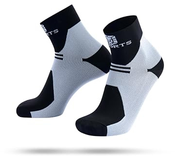 SWORTS Kompressionssocken Kurz I Plantarfasziitis Compression Socks Fersensporn (Extra Weiche Laufsocken mit Anti-Blasenschutz)