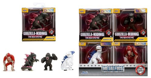 Jada Toys Godzilla x Kong Figur (1x Sammelfigur aus Metall, zufällige Auswahl) - 1 von 4 MonsterVerse Figuren (Godzilla, King Kong, Shimo, Skar), je 6,5 cm, für Fans und Sammler ab 8 Jahre, Wave 1