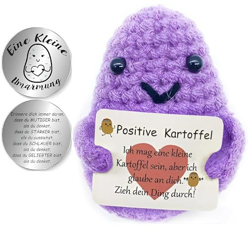 feifanshop Cadeau Original & Amusant Pomme de Terre Idée drôle Anniversaires Homme Femme Couple Ado Objet Collègue Bureau Peluche Insolite Gadget Utile Rigolo Poupée Humour & Motivation