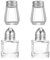 4 Pcs Salt Shaker, Salt & Pepper Shakers, Salt And Pepper Shakers, Pepper Shaker,Mini Salt And Pepper Sets, With Funnel Small Cube Glass Spice Shaker Container For Kitchen Restaurant Travel Camp Party