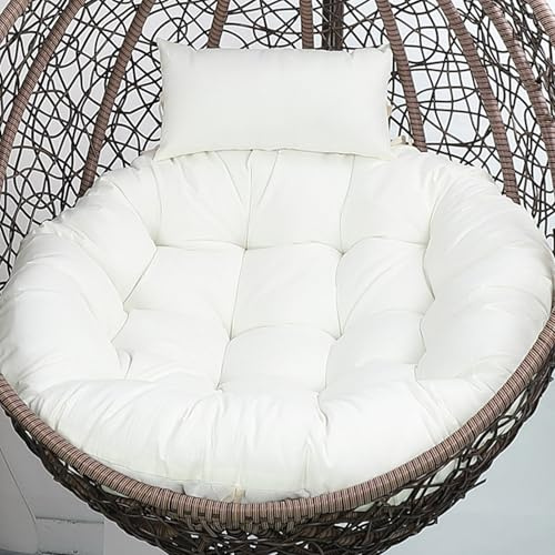 Papasan Coussins de Chaise Ronds Doux Épais Coussin Fauteuil Suspendu,Coussin de Jardin,Coussin de Remplacement pour Chaise D'oeuf Suspendue Intérieur et Extérieur,Coussin Balancelle,No17,120cm